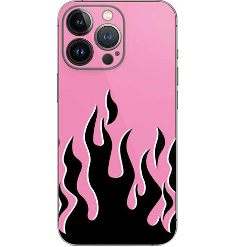 Pink Flames iPhone 14 Pro Skin