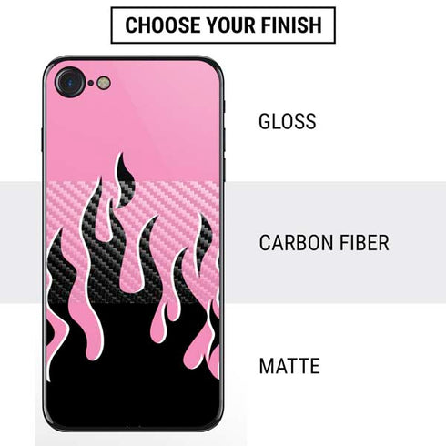 Pink Flames iPhone SE (2nd & 3rd Gen) Skin