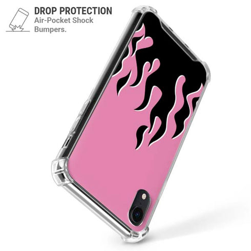 Pink Flames iPhone XR Clear Case