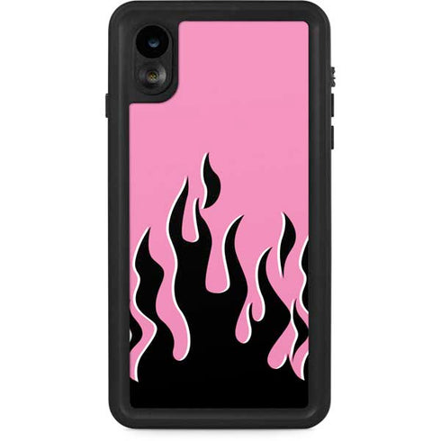 Pink Flames iPhone XR Waterproof Case