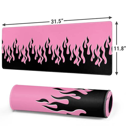 Pink Flames Gaming Mouse Pad