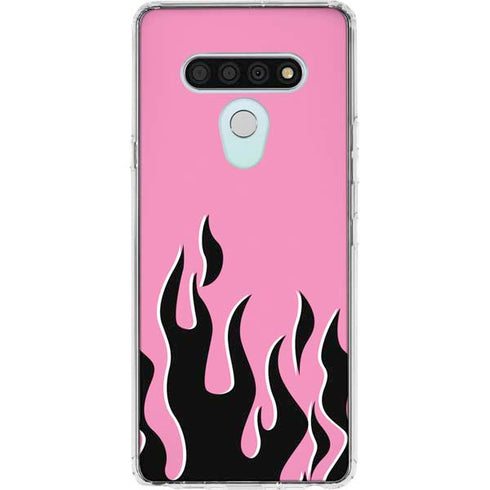 Pink Flames LG Stylo 6 Clear Case