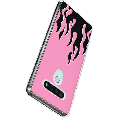 Pink Flames LG Stylo 6 Clear Case