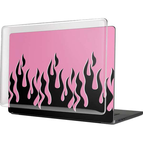 Pink Flames MacBook Pro 16in (2021-25) Case plus Skin