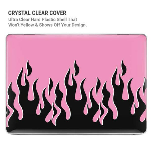 Pink Flames MacBook Pro 16in (2021-25) Case plus Skin