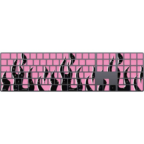 Pink Flames Magic Keyboard with Numeric Keypad Skin
