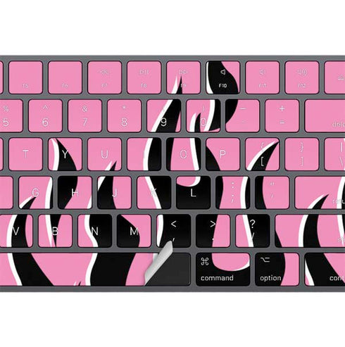 Pink Flames Magic Keyboard with Numeric Keypad Skin