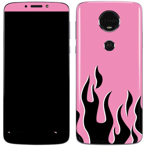 Pink Flames Moto E5 Plus Skin