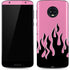 Pink Flames Moto G6 Skin