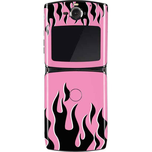 Pink Flames Motorola RAZR Skin