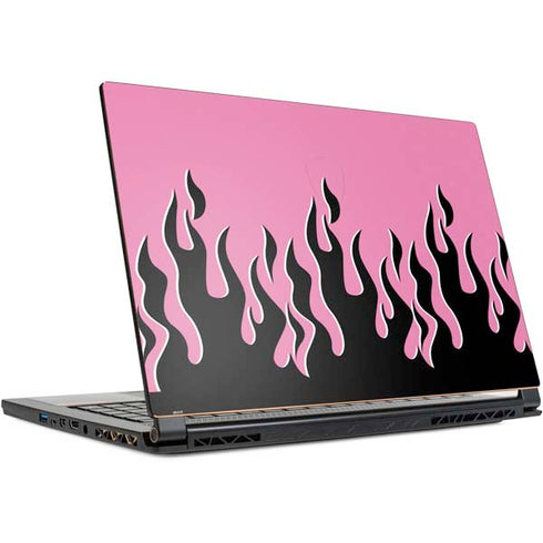 Pink Flames MSI GS65 Stealth Laptop Skin