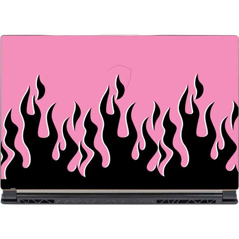 Pink Flames MSI GS65 Stealth Laptop Skin