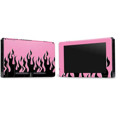 Pink Flames Nintendo Switch Bundle Skin