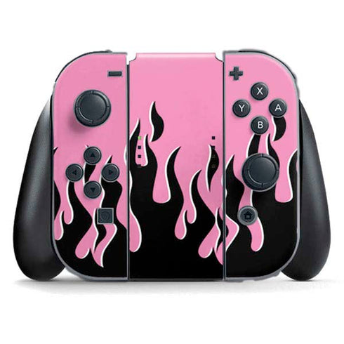 Pink Flames Nintendo Switch (2017-2021) Joy-Con Controller Skin