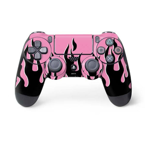 Pink Flames PS4 Controller Skin