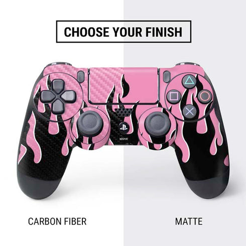 Pink Flames PS4 Controller Skin