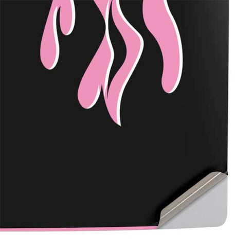 Pink Flames PS5 Slim Disk Console Skin