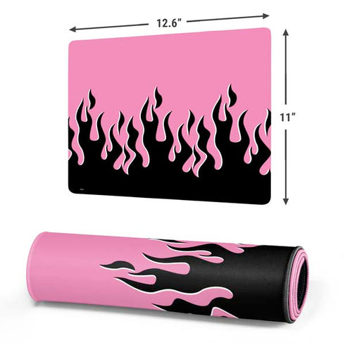 Pink Flames Gaming Mouse Pad