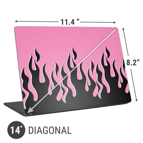Pink Flames Universal Laptop 14in (11.4 x 8.2in) Skin