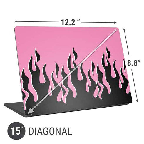 Pink Flames Universal Laptop 15in (12.2 x 8.8in) Skin