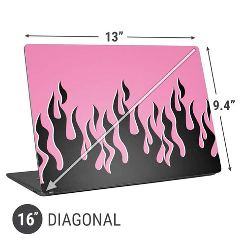 Pink Flames Universal Laptop 16in (13 x 9.4in) Skin