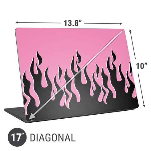Pink Flames Universal Laptop 17in (13.8 x 10in) Skin
