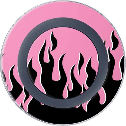 Pink Flames Wireless Charger Skin