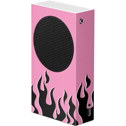 Pink Flames Xbox Series S Console Skin