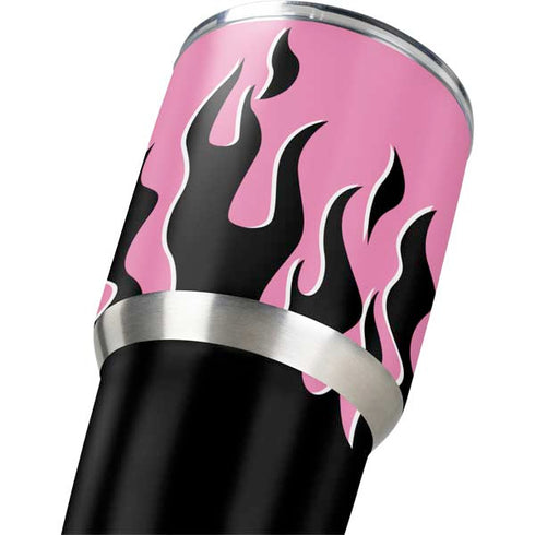 Pink Flames Yeti 30oz Rambler Tumbler Skin