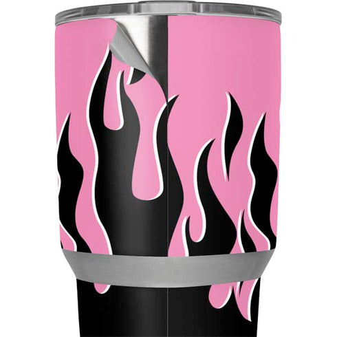 Pink Flames Yeti 30oz Rambler Tumbler Skin