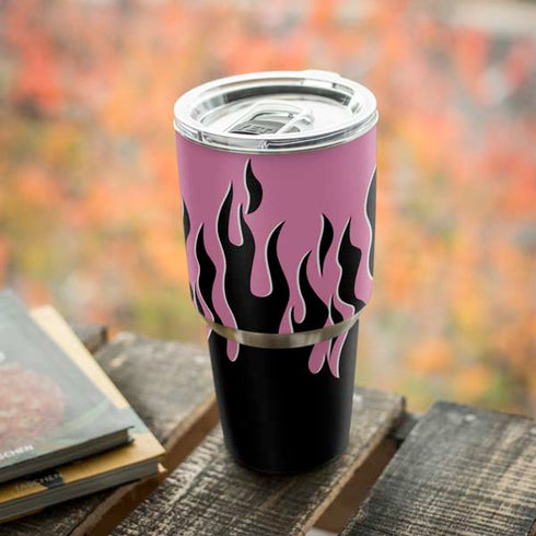Pink Flames Yeti 30oz Rambler Tumbler Skin