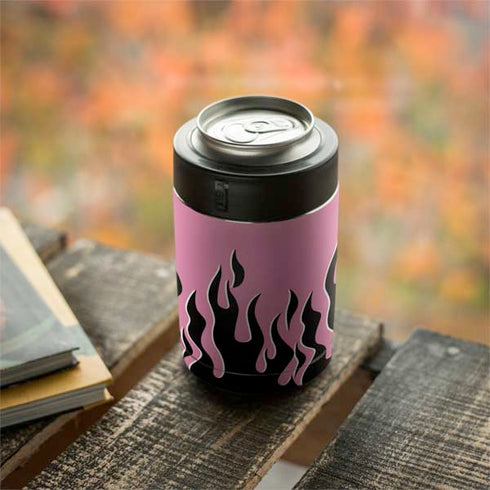 Pink Flames Yeti Colster Can Insulator Skin