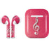 Pink Glitter Music Note Apple AirPods 2 Skin