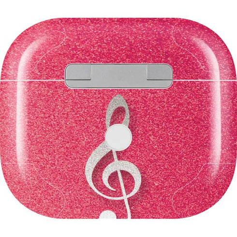 Pink Glitter Music Note Apple AirPods (3rd Gen 2021) Skin