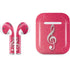 Pink Glitter Music Note Apple AirPods Skin