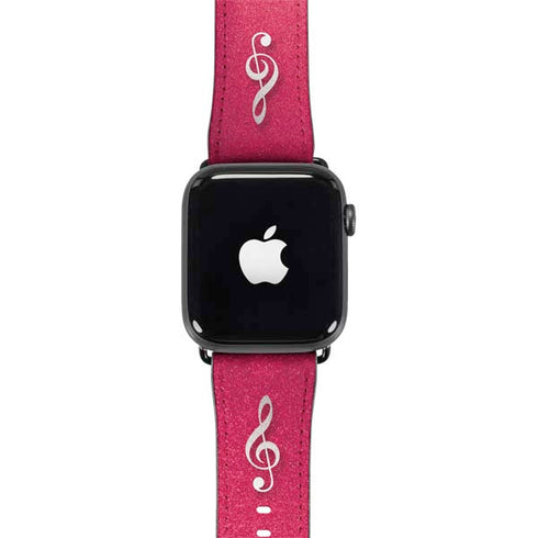 Pink Glitter Music Note Apple Watch Band 38-40mm