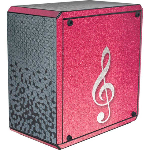 Pink Glitter Music Note Cooler Master MasterBox Q300L Mini Tower Skin