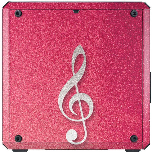 Pink Glitter Music Note Cooler Master MasterBox Q300L Mini Tower Skin