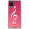 Pink Glitter Music Note Galaxy A12 Clear Case