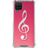 Pink Glitter Music Note Galaxy A12 Clear Case