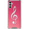 Pink Glitter Music Note Galaxy A13 5G Clear Case