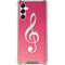 Pink Glitter Music Note Galaxy A15 5G Clear Case