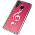 Pink Glitter Music Note Galaxy A21 Clear Case