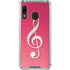 Pink Glitter Music Note Galaxy A30 Clear Case