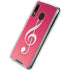 Pink Glitter Music Note Galaxy A30 Clear Case
