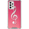 Pink Glitter Music Note Galaxy A53 5G Clear Case