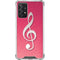 Pink Glitter Music Note Galaxy A72 5G Clear Case
