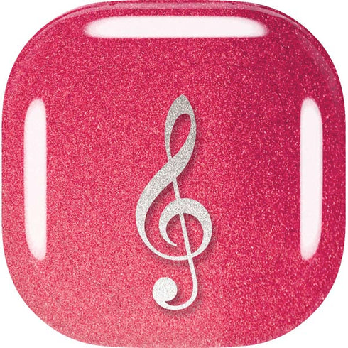 Pink Glitter Music Note Galaxy Buds Live Skin