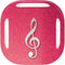 Pink Glitter Music Note Galaxy Buds Live Skin