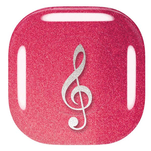 Pink Glitter Music Note Galaxy Buds Live Skin
